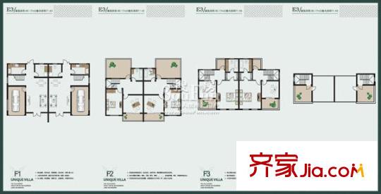 中關(guān)村國際商務(wù)花園戶型圖一期雙拼別墅2b戶型 5室2廳3衛(wèi)1廚