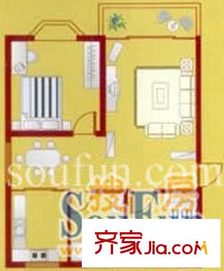 養(yǎng)龍山莊別墅戶型圖養(yǎng)龍山莊 2室2廳1衛(wèi)1廚