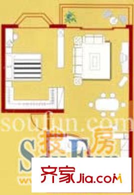 養(yǎng)龍山莊別墅戶型圖養(yǎng)龍山莊 1室1廳1衛(wèi)1廚