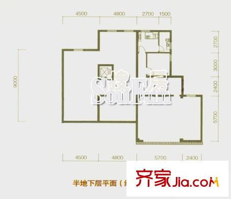 翠海名家園戶型圖名家別墅06半地下 5室2廳5衛(wèi)1廚