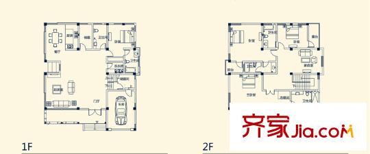 世外邊城二期樂山墅標(biāo)準(zhǔn)層a3s戶型 4室3廳5衛(wèi)1廚