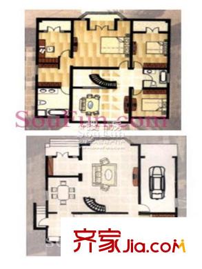 百家湖花園印象威尼斯戶型圖戶型圖 7室4廳3衛(wèi)1廚