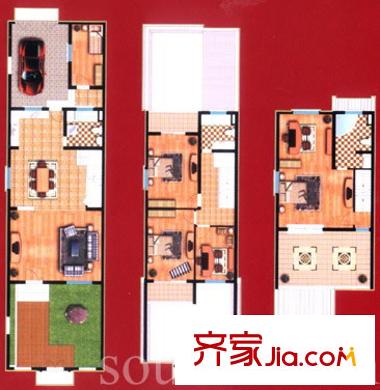 中國(guó)人家戶(hù)型圖戶(hù)型圖 3室 3室2廳1衛(wèi)1廚