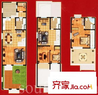 中國(guó)人家戶(hù)型圖戶(hù)型圖 3室 3室2廳1衛(wèi)1廚