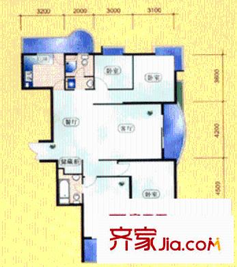 文思苑戶型圖戶型圖 4室 4室2廳2衛(wèi)