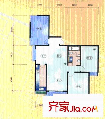 文思苑戶型圖戶型圖 3室 3室2廳1衛(wèi)1廚