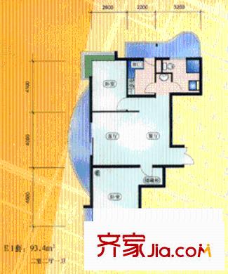 文思苑戶型圖戶型圖 2室 2室2廳1衛(wèi)1廚