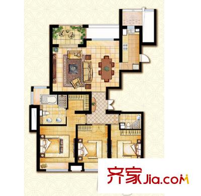 淳東花園戶型圖戶型圖 3室 