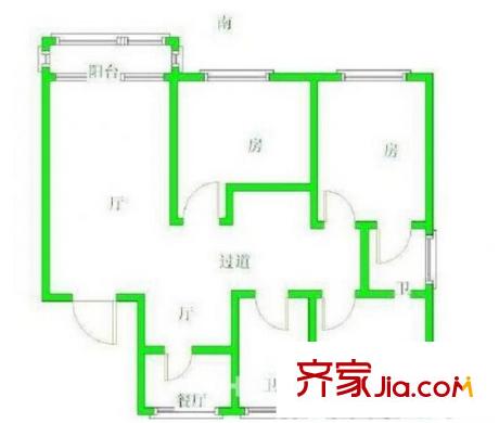 淳東花園戶型圖戶型圖 3室 