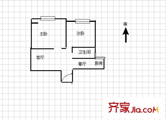 中北品閣戶型圖戶型圖 2室 2室2廳1衛(wèi)1廚