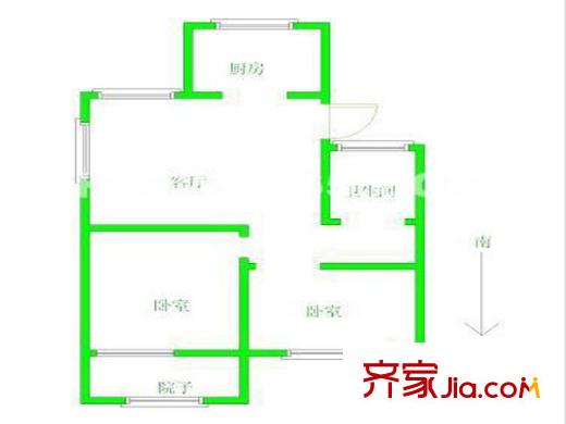 富民坊戶型圖戶型圖 2室 2室1廳1衛(wèi)1廚