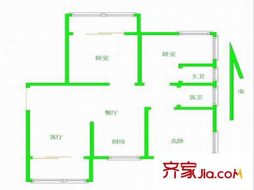 富民坊戶型圖戶型圖 3室 3室1廳2衛(wèi)1廚