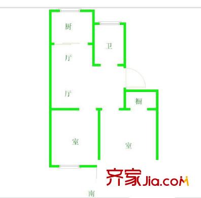 雅舍園戶型圖戶型圖 2室 2室2廳1衛(wèi)1廚