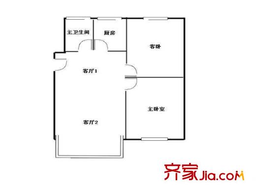雅舍園戶型圖戶型圖 2室 2室2廳1衛(wèi)1廚