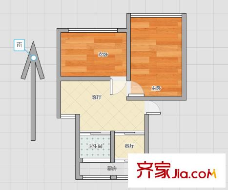 興隆紡織公寓戶型圖戶型圖 2室 2室2廳1衛(wèi)1廚