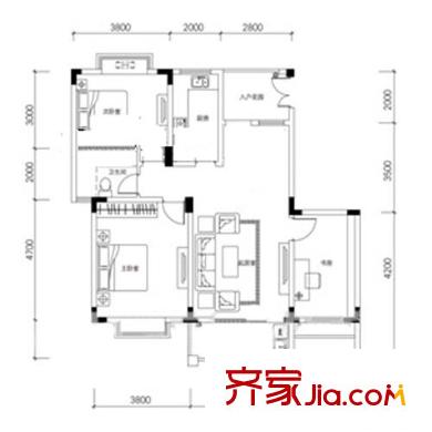 少數(shù)派戶型圖戶型圖 3室 3室2廳1衛(wèi)1廚