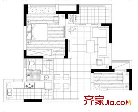 南湖路97號戶型圖戶型圖  2室 2室2廳1衛(wèi)1廚