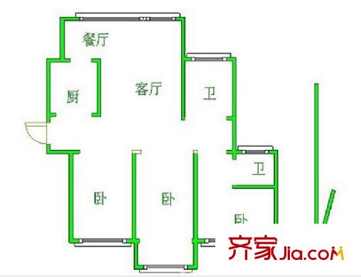 東郊小鎮(zhèn)第五街區(qū)戶型圖戶型圖 3室 