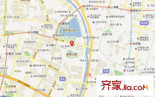 南湖邊小區(qū)交通圖 