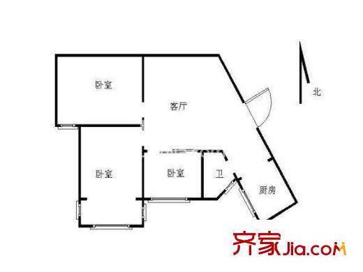 南湖邊小區(qū)戶型圖 戶型圖 2室 2室2廳1衛(wèi)1廚