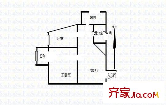洪武高層戶型圖戶型圖 2室 2室1廳1衛(wèi)1廚