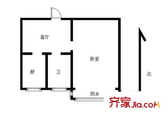 鴻達(dá)新寓戶型圖戶型圖 1室 1室1廳1衛(wèi)1廚