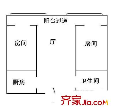 宋都奧體名座戶型圖戶型圖 2室 2室1廳1衛(wèi)1廚