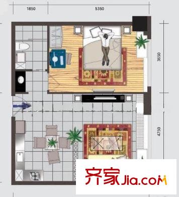 宋都奧體名座戶型圖戶型圖 1室 1室1廳1衛(wèi)1廚