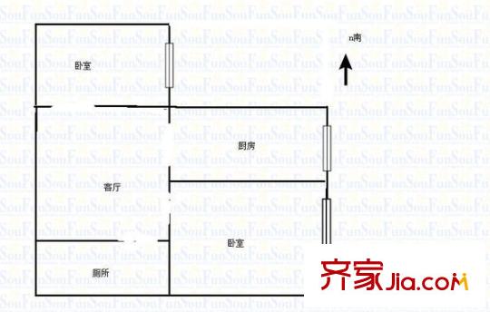 武學(xué)園戶型圖戶型圖 2室 2室1廳1衛(wèi)1廚