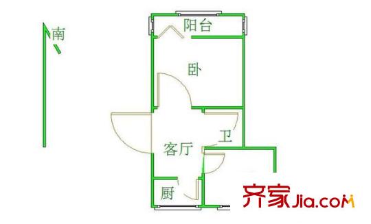 晏公廟西村戶型圖戶型圖 2室 2室1廳1衛(wèi)1廚