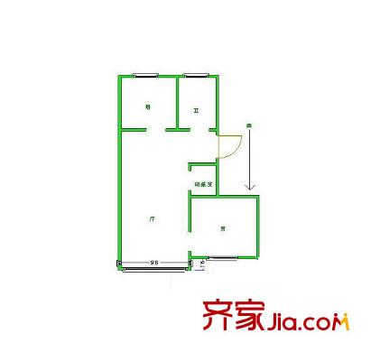 晏公廟西村戶型圖戶型圖 1室 1室1廳1衛(wèi)1廚