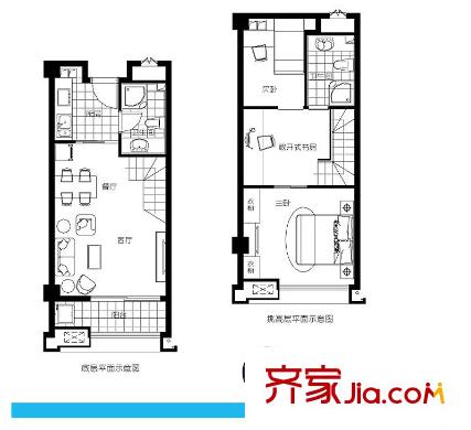 誠基百家湖小公館戶型圖戶型圖 1室 1室1廳2衛(wèi)1廚