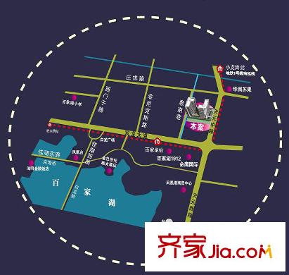 誠(chéng)基百家湖小公館交通圖區(qū)位圖