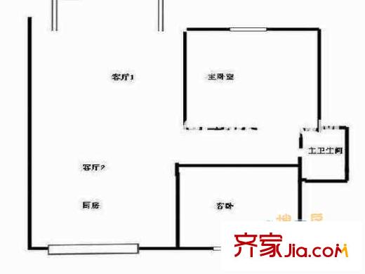 湖東音樂(lè)苑戶型圖戶型圖  2室 2室2廳1衛(wèi)1廚