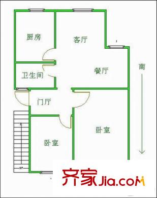 藝苑村戶型圖戶型圖 2室 2室2廳1衛(wèi)1廚