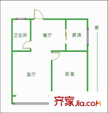 藝苑村戶型圖戶型圖 1室 1室2廳1衛(wèi)1廚