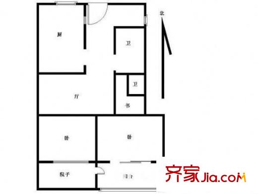 百步坡住宅戶型圖 戶型圖  3室 3室2廳2衛(wèi)1廚