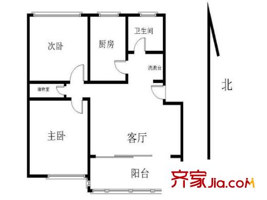 彩虹苑戶型圖戶型圖  2室 2室1廳1衛(wèi)1廚