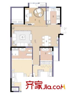 棲庭戶型圖戶型圖 3室 3室2廳2衛(wèi)1廚