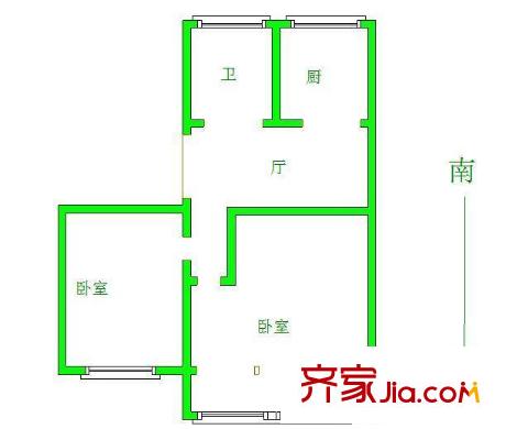 茶亭村戶型圖戶型圖2室 2室1廳1衛(wèi)1廚