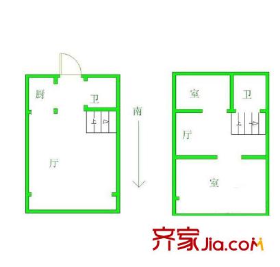 鉑領(lǐng)公寓小區(qū)戶型圖戶型圖 2室 2室1廳1衛(wèi)1廚