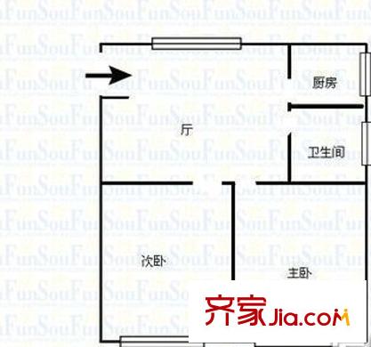 南苑宇園戶型圖戶型圖 2室 2室1廳1衛(wèi)1廚