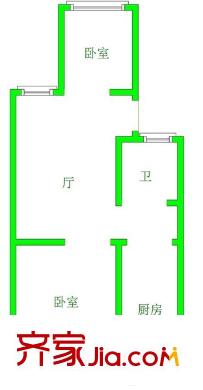 南苑宇園戶型圖戶型圖 2室 2室1廳1衛(wèi)1廚