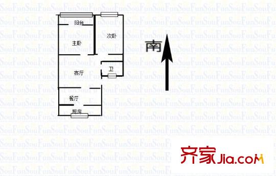 三九五九巷小區(qū)戶型圖戶型圖 2室 2室2廳1衛(wèi)1廚