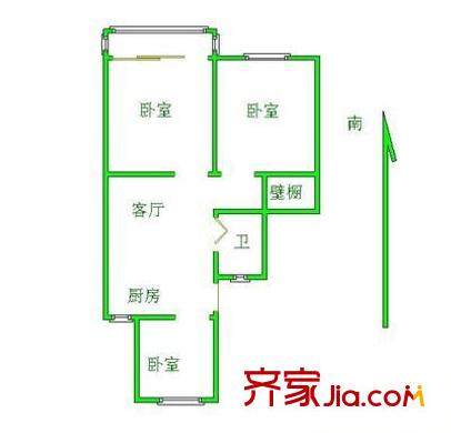 三九五九巷小區(qū)戶型圖戶型圖 3室 3室1廳1衛(wèi)1廚