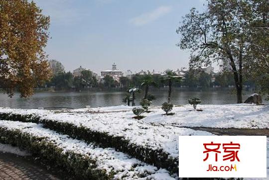 金基月亮灣外景圖月牙湖公園雪景