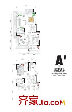 橫塘西苑戶型圖戶型圖 3室 3室2廳2衛(wèi)