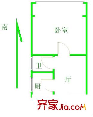 蓓蕾村戶型圖戶型圖1室 1室1廳1衛(wèi)1廚