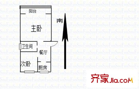 蓓蕾村戶型圖戶型圖2室 2室1廳1衛(wèi)1廚