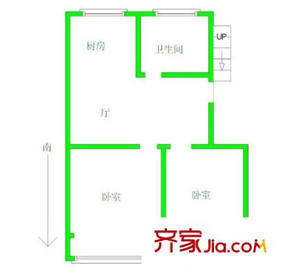 蓓蕾村戶型圖戶型圖2室 2室1廳1衛(wèi)